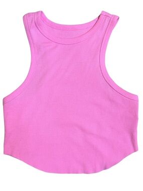 wild fable Medium Ribbed Crop Tank Top - Hot Pink